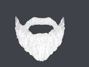 Facial Hair Cards Style 2 - Full Beard 2 3D Model