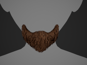 Facial Hair Cards Style 3 - Goatee Beard Modèle 3D