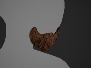 Facial Hair Cards Style 3 - Goatee Beard Modèle 3D