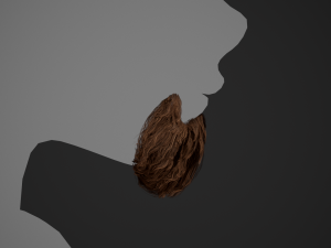 Facial Hair Cards Style 3 - Goatee Beard Modèle 3D