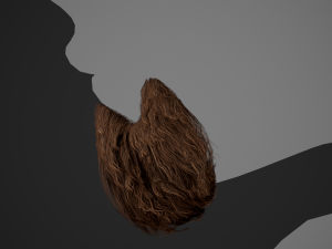 Facial Hair Cards Style 3 - Goatee Beard Modèle 3D