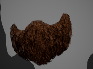 Facial Hair Cards Style 3 - Goatee Beard Modèle 3D