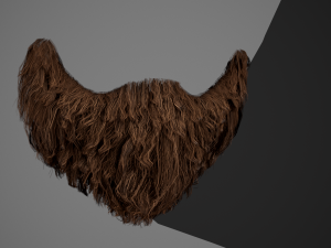 Facial Hair Cards Style 3 - Goatee Beard Modèle 3D