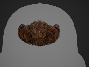 Facial Hair Cards Style 3 - Goatee Beard Modèle 3D