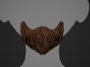 Facial Hair Cards Style 3 - Goatee Beard Modèle 3D