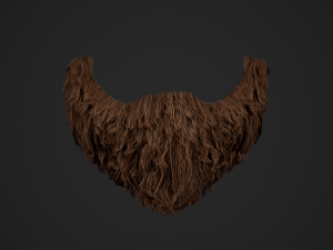 Facial Hair Cards Style 3 - Goatee Beard Modèle 3D