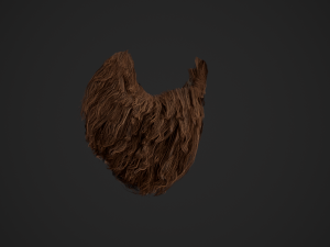 Facial Hair Cards Style 3 - Goatee Beard Modèle 3D