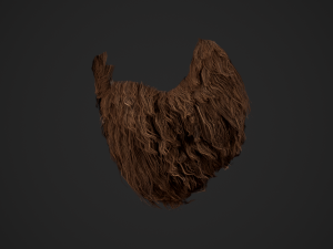 Facial Hair Cards Style 3 - Goatee Beard Modèle 3D