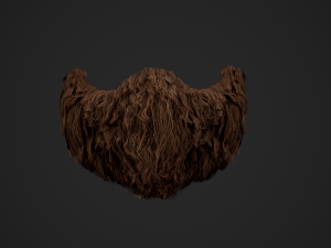 Facial Hair Cards Style 3 - Goatee Beard Modèle 3D