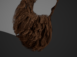 Facial Hair Cards Style 4 - Circle Beard Modelo 3D