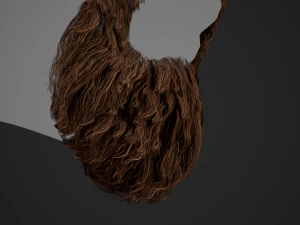 Facial Hair Cards Style 4 - Circle Beard 3D Model