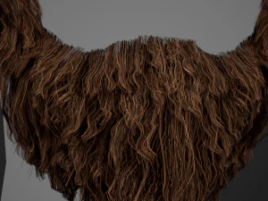 Facial Hair Cards Style 4 - Circle Beard 3D Model