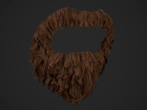 Facial Hair Cards Style 4 - Circle Beard 3D Model