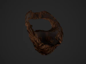 Facial Hair Cards Style 4 - Circle Beard 3D Model