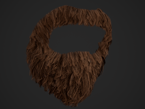 Facial Hair Cards Style 4 - Circle Beard Modelo 3D