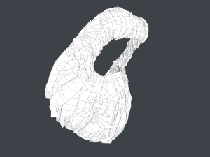 Facial Hair Cards Style 4 - Circle Beard 3D Model