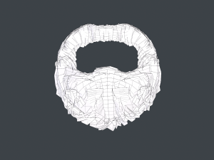 Facial Hair Cards Style 4 - Circle Beard Modelo 3D