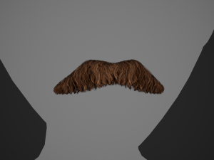 Facial Hair Cards Style 5 - Mustache 3D Модель