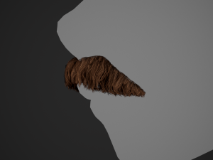 Facial Hair Cards Style 5 - Mustache 3D Модель