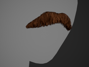 Facial Hair Cards Style 5 - Mustache 3D Модель