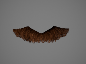 Facial Hair Cards Style 5 - Mustache 3D Модель
