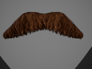 Facial Hair Cards Style 5 - Mustache 3D Модель