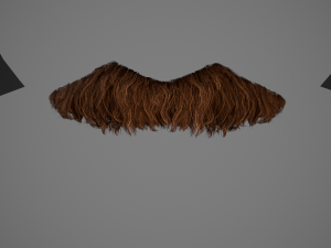 Facial Hair Cards Style 5 - Mustache 3D Модель