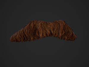 Facial Hair Cards Style 5 - Mustache 3D Модель