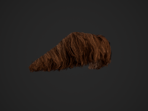 Facial Hair Cards Style 5 - Mustache 3D Модель
