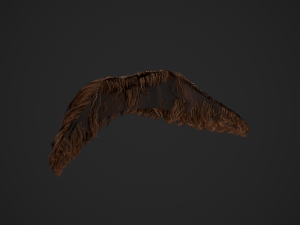 Facial Hair Cards Style 5 - Mustache 3D Модель