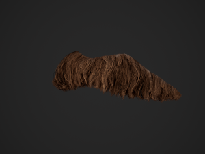 Facial Hair Cards Style 5 - Mustache 3D Модель