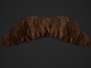 Facial Hair Cards Style 5 - Mustache 3D Модель