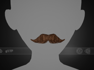 Facial Hair Cards Style 6 - Hungarian Mustache 3Dモデル