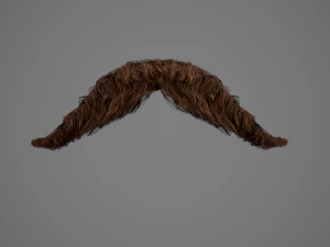 Cart&otilde;es de P&ecirc;los Faciais Estilo 6 - Bigode H&uacute;ngaro Modelo 3D
