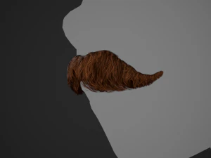 Cart&otilde;es de P&ecirc;los Faciais Estilo 6 - Bigode H&uacute;ngaro Modelo 3D