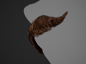 Facial Hair Cards Style 6 - Hungarian Mustache 3D Model