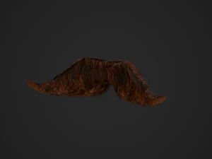 Cart&otilde;es de P&ecirc;los Faciais Estilo 6 - Bigode H&uacute;ngaro Modelo 3D