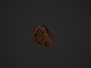Facial Hair Cards Style 6 - Hungarian Mustache 3D Model