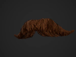 Cart&otilde;es de P&ecirc;los Faciais Estilo 6 - Bigode H&uacute;ngaro Modelo 3D