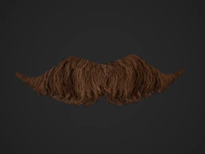 Cart&otilde;es de P&ecirc;los Faciais Estilo 6 - Bigode H&uacute;ngaro Modelo 3D