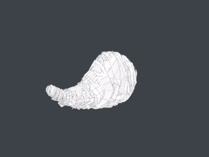 Facial Hair Cards Style 6 - Hungarian Mustache 3D Model