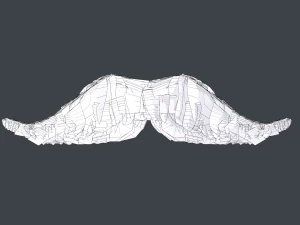 Cart&otilde;es de P&ecirc;los Faciais Estilo 6 - Bigode H&uacute;ngaro Modelo 3D