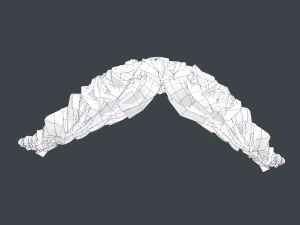 Cart&otilde;es de P&ecirc;los Faciais Estilo 6 - Bigode H&uacute;ngaro Modelo 3D