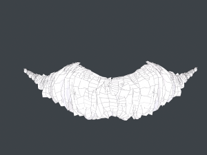 Facial Hair Cards Style 6 - Hungarian Mustache 3D Model