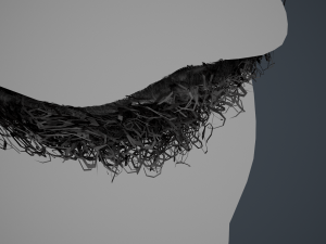 Facial Hair Cards Style 7 - Full Curly Beard Model 3D