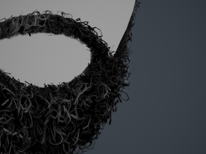 Facial Hair Cards Style 7 - Full Curly Beard Model 3D