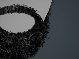Facial Hair Cards Style 7 - Full Curly Beard 3D Model