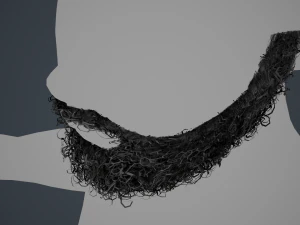 Facial Hair Cards Style 7 - Full Curly Beard 3D Model