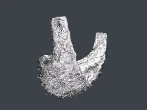 Facial Hair Cards Style 7 - Full Curly Beard 3D Model
