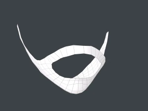 Facial Hair Cards Style 7 - Full Curly Beard 3D Model